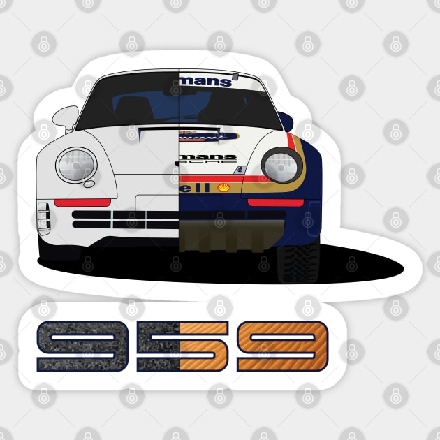 959 Sticker by AutomotiveArt